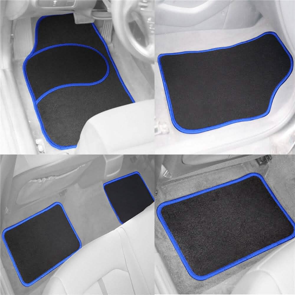 4-Piece: Mod Non-Slip Carpet Floor Mat Set