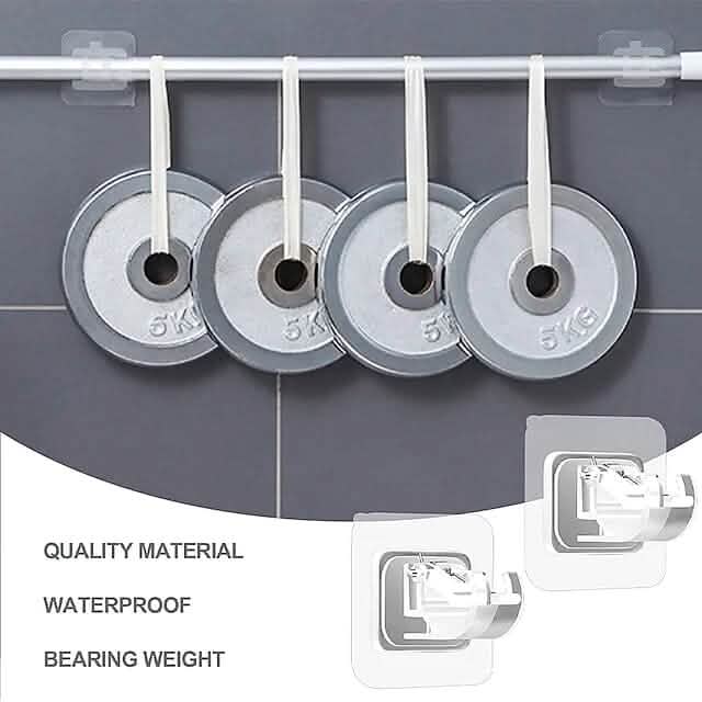 Lot de 4 : Support de tringle à rideaux sans perçage