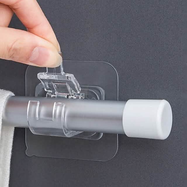 Lot de 4 : Support de tringle à rideaux sans perçage