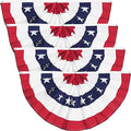 4-Piece: Pleated Patriotic Half-Fan Banner