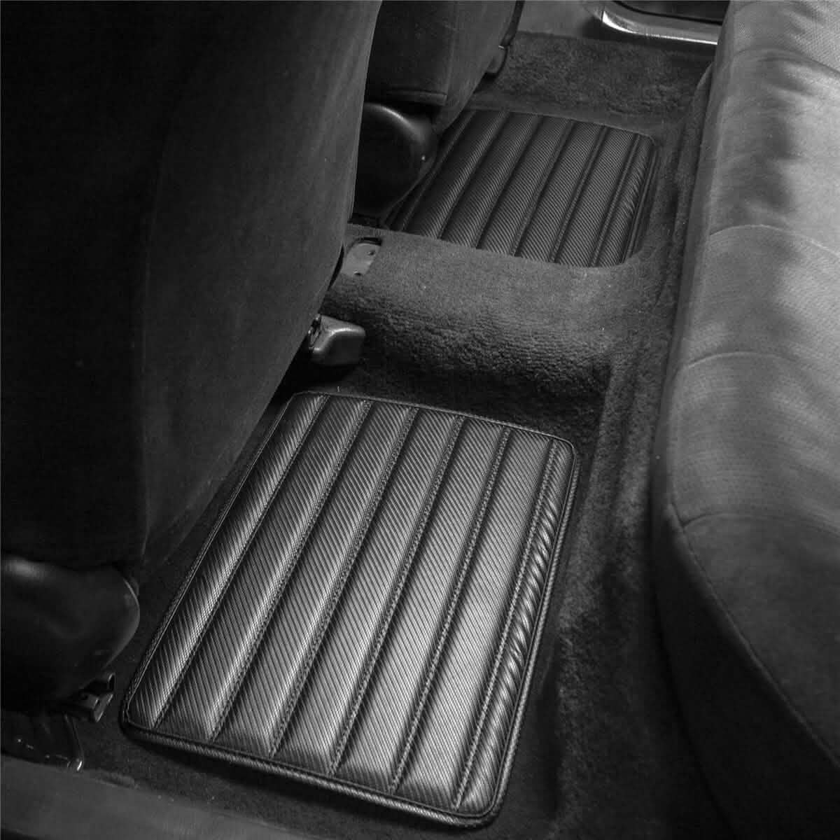 Ensemble de 4 pièces : Tapis de sol en similicuir antidérapants et robustes