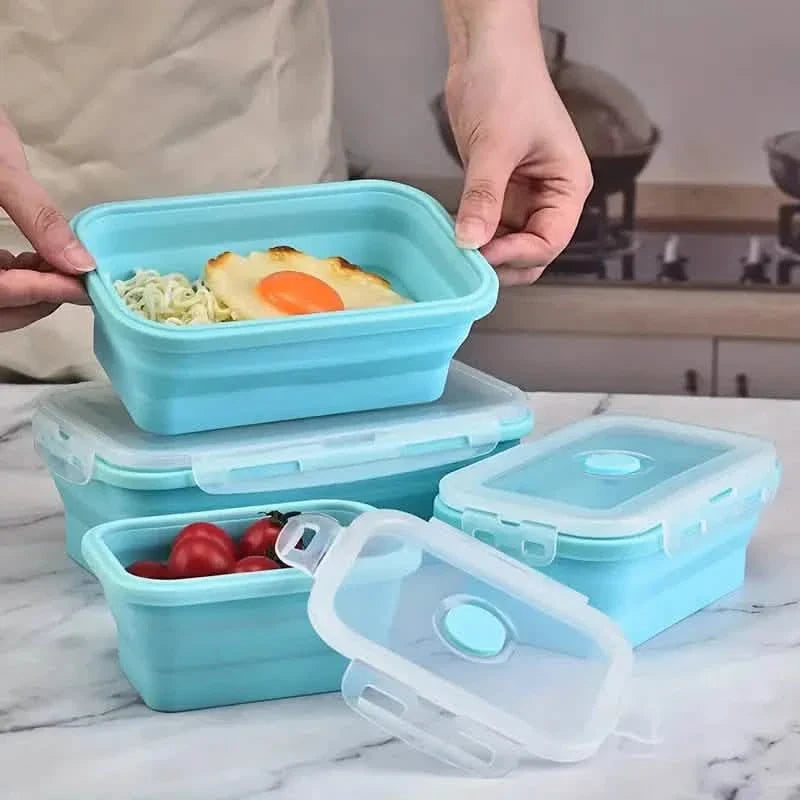 4-Piece Set: Plastic Food Storage Containers With Lids