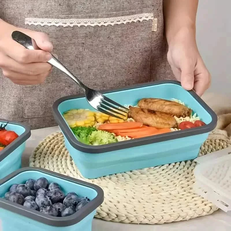 4-Piece Set: Plastic Food Storage Containers With Lids