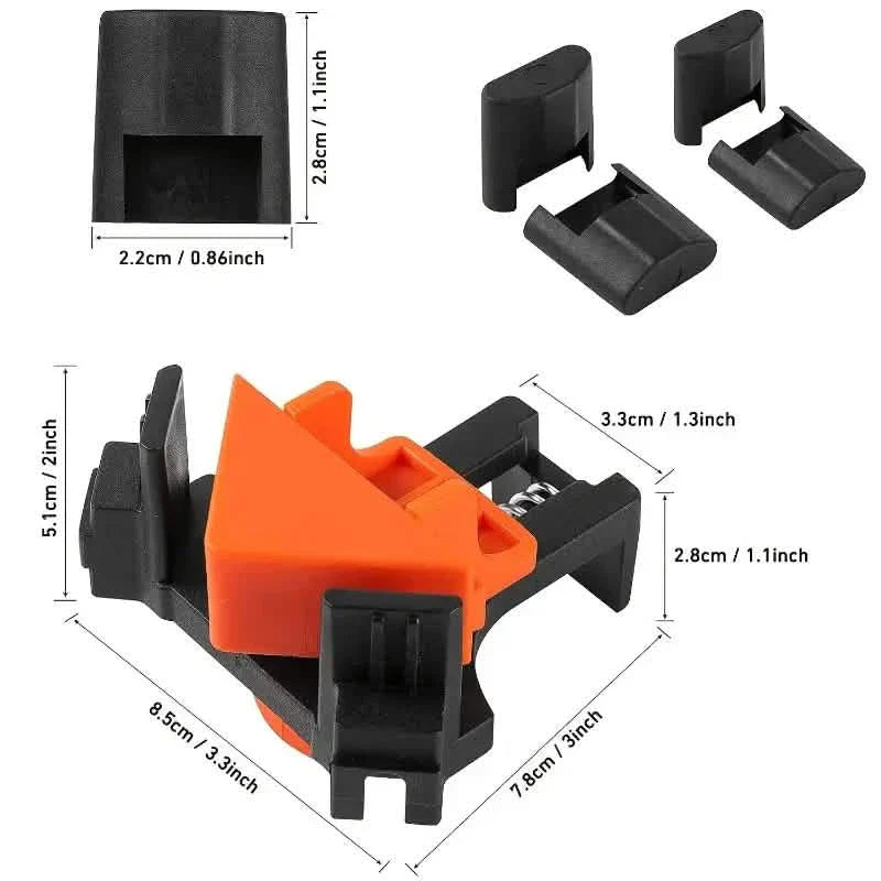 4-Piece Set: Precision 90 Degree Angle Clamps for Woodworking
