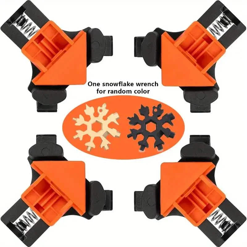 4-Piece Set: Precision 90 Degree Angle Clamps for Woodworking
