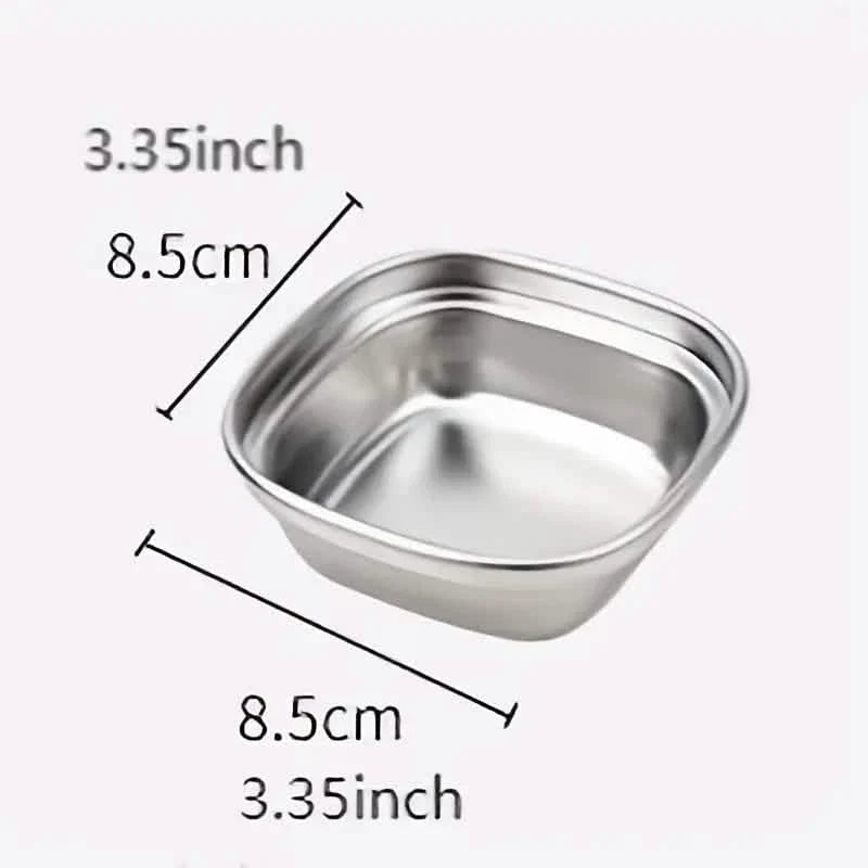 4-Piece Set: Stainless Steel Sauce Dish