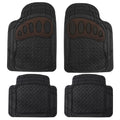 4-Piece Set: Trimmable ClimaProof™ Non-Slip Rubber Floor Mats With Footprint Design