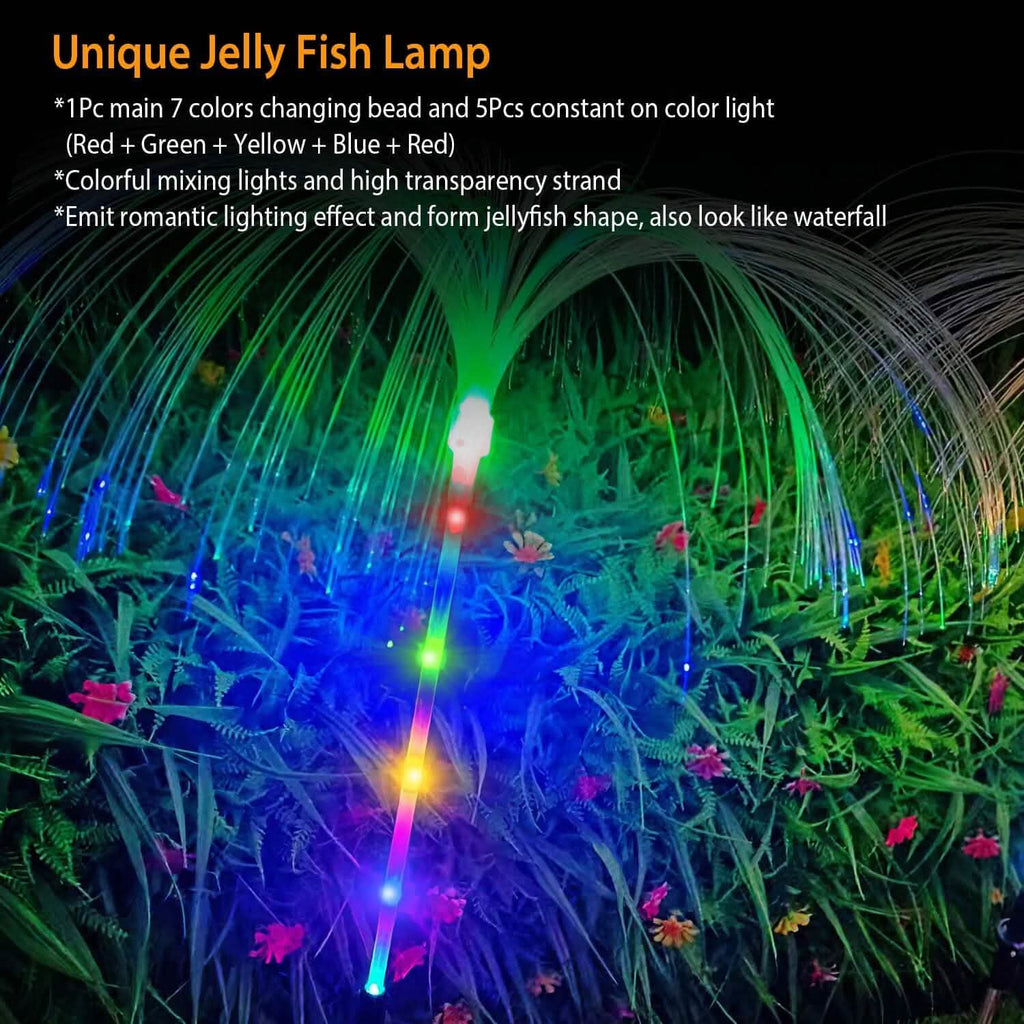 4-Piece: Solar Powered Jellyfish Lights