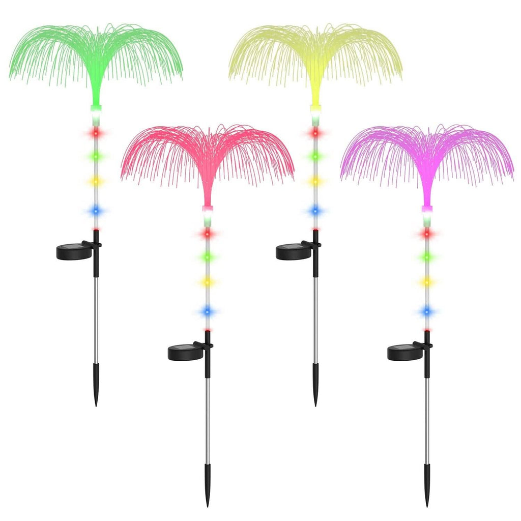 4-Piece: Solar Powered Jellyfish Lights