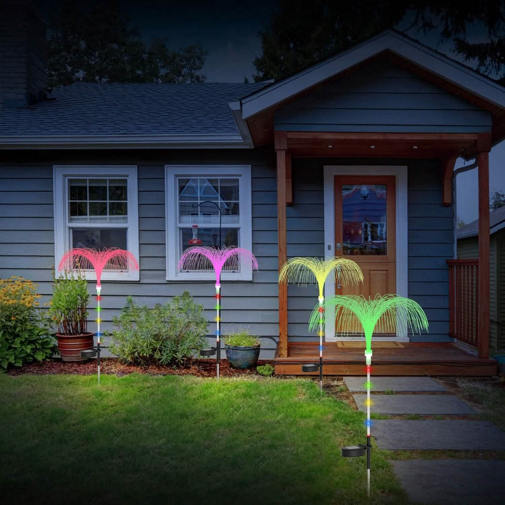4-Piece: Solar Powered Jellyfish Lights