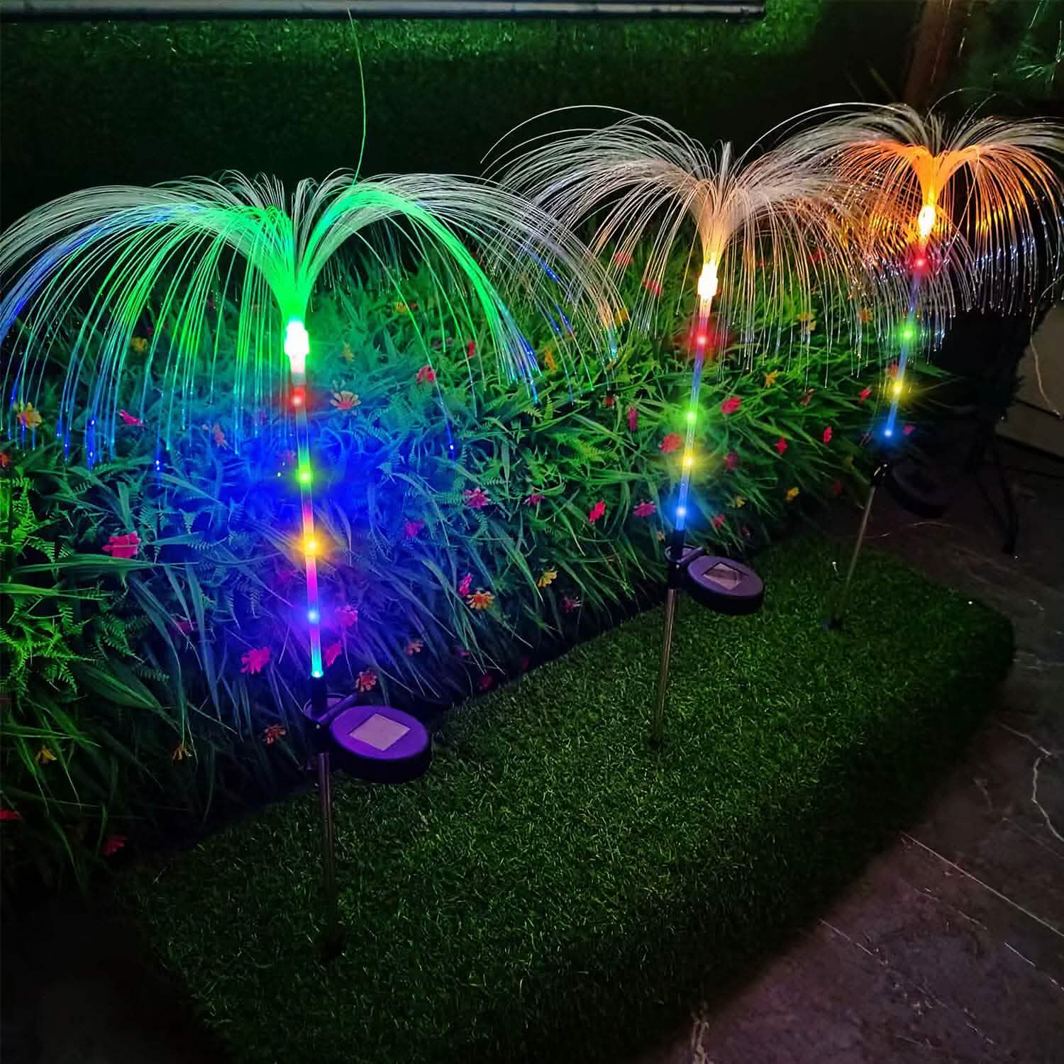 4-Piece: Solar Powered Jellyfish Lights
