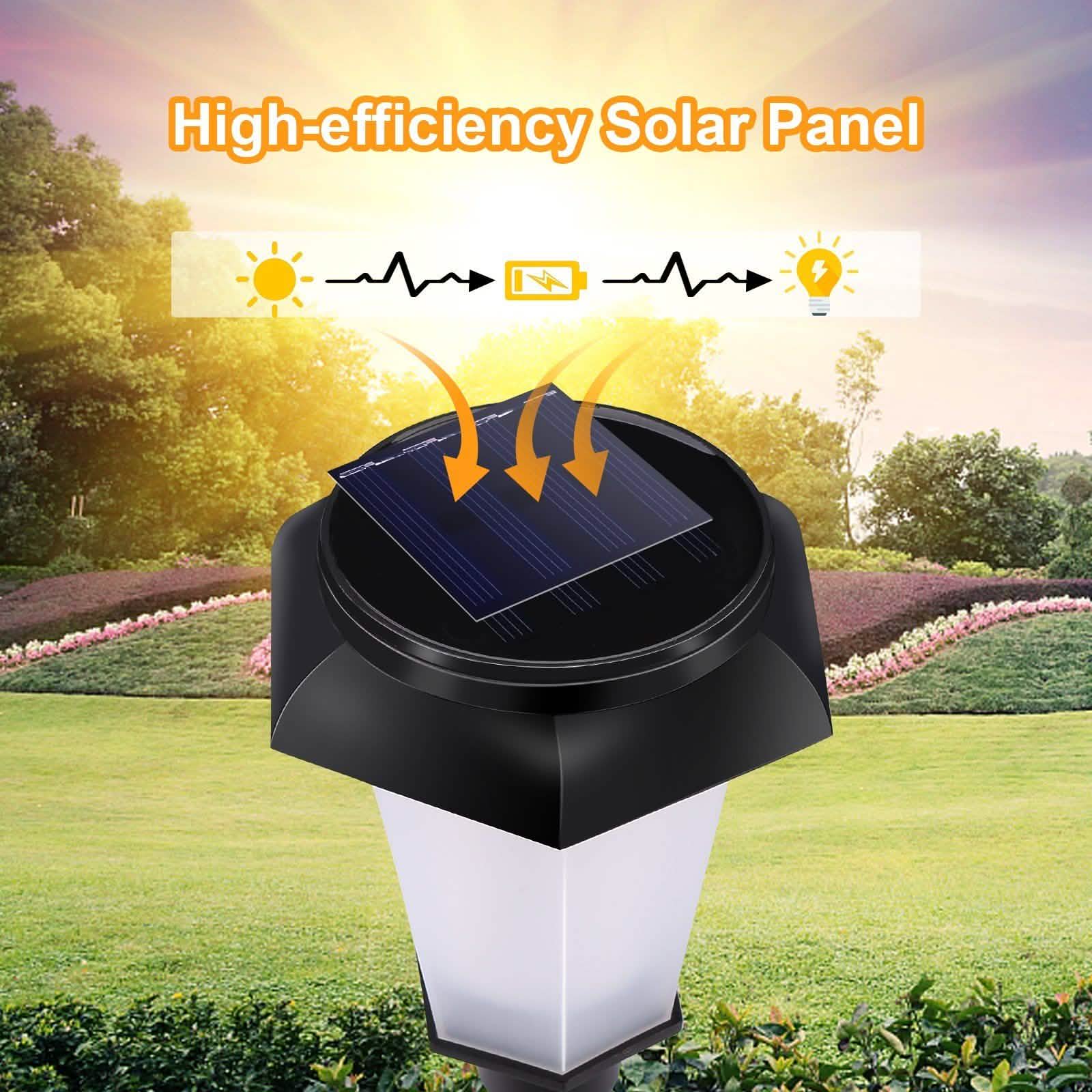 Lot de 4 : Lampe torche solaire d'extérieur à flamme vacillante