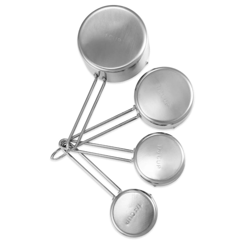 Lot de 4: tasses à mesurer en acier inoxydable empilables, ensemble de cuillères de cuisine