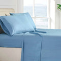 4-Piece: Stripe Smooth Textured Bedding Sheet Set