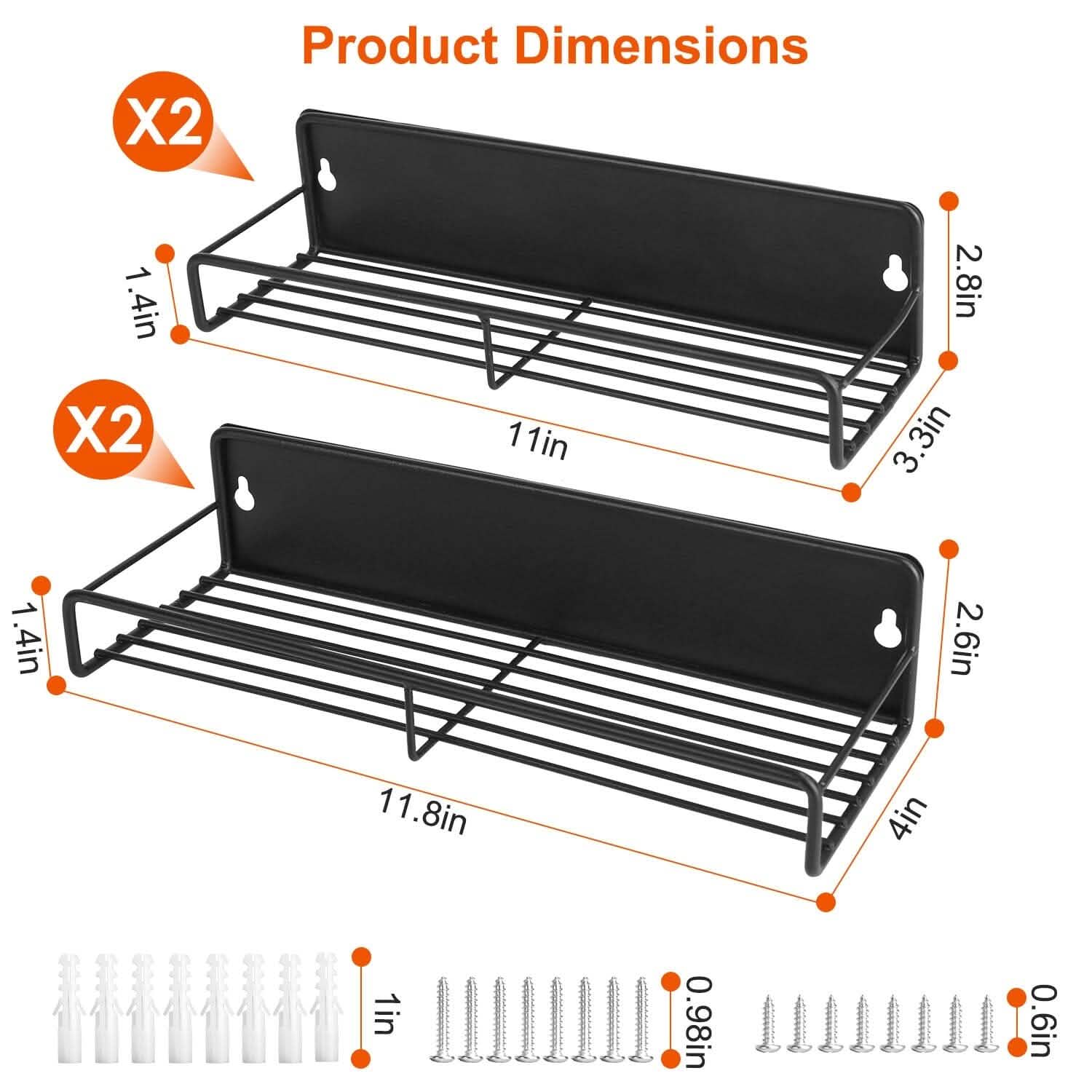 4-Piece: Strong Magnetic Spice Rack Organizer