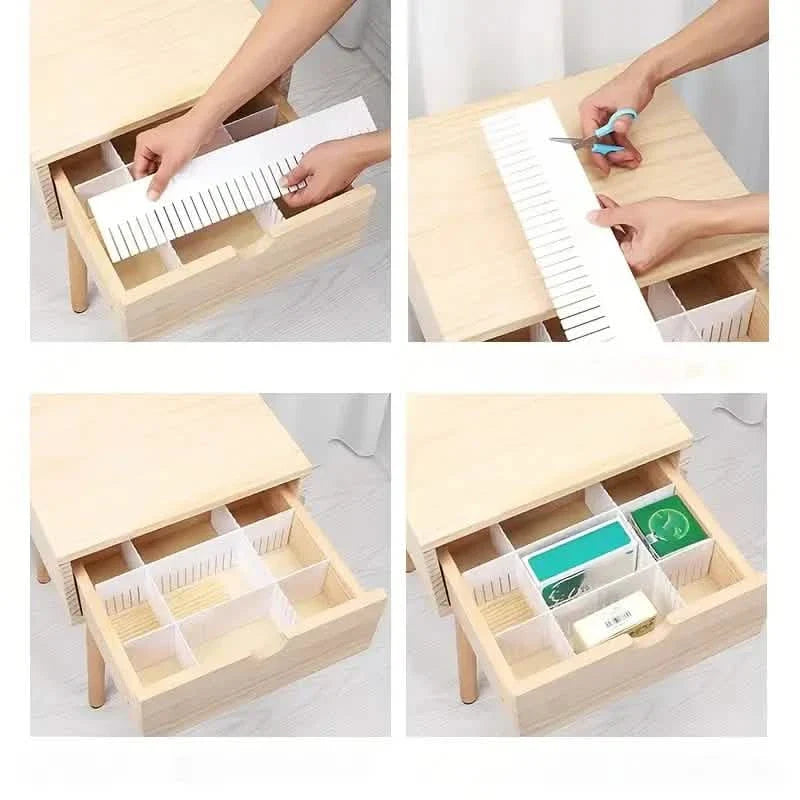 4-Pieces: Adjustable Grid Drawer Dividers