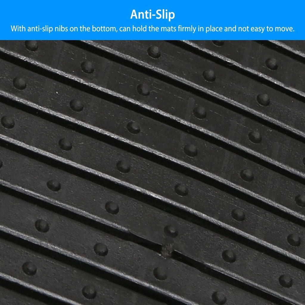 Lot de 4 tapis de sol de voiture en caoutchouc PVC robuste, ajustables