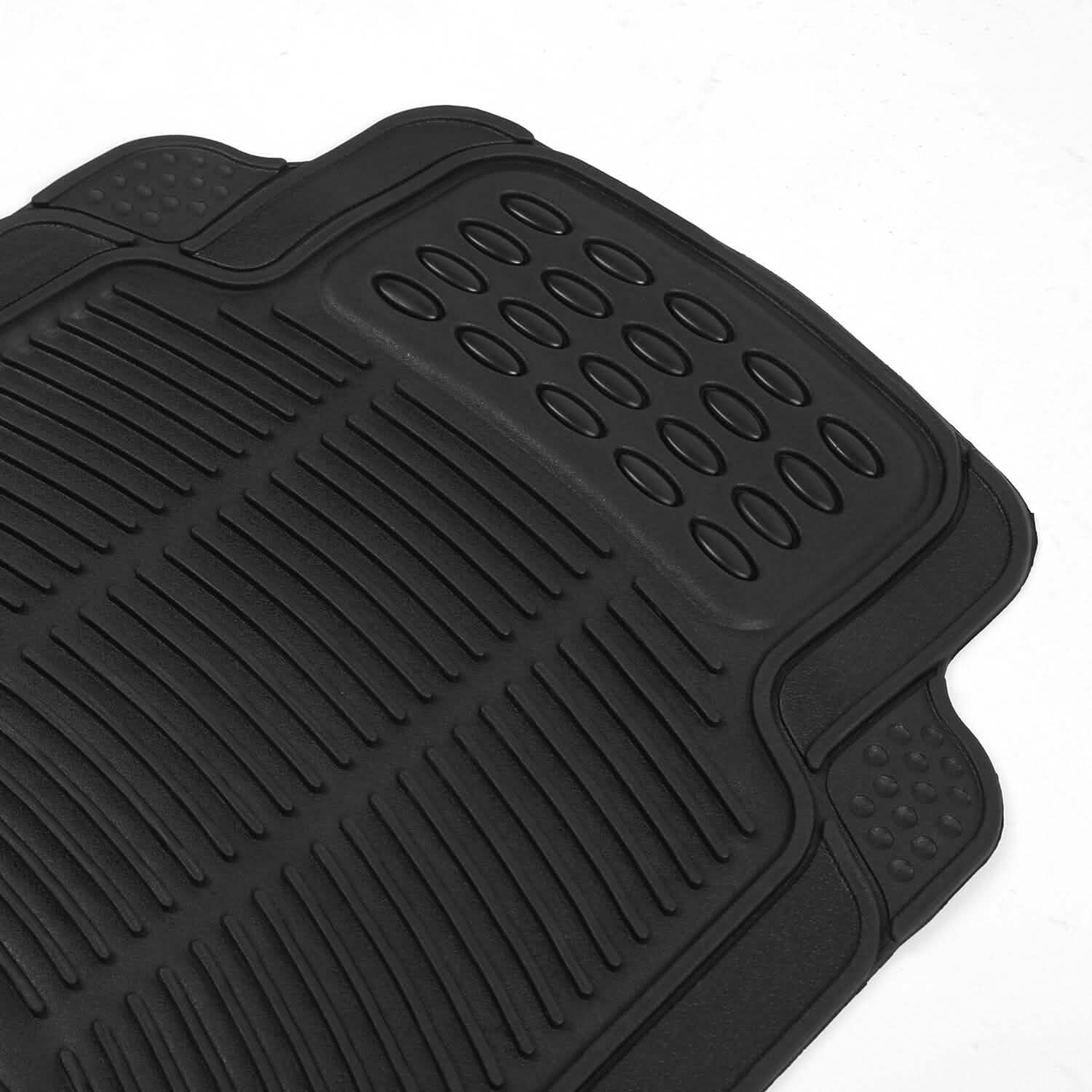 Lot de 4 tapis de sol de voiture en caoutchouc PVC robuste, ajustables