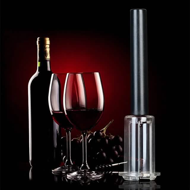 Ensemble de 4 pièces : Tire-bouchon à pompe à air pour bouteille de vin