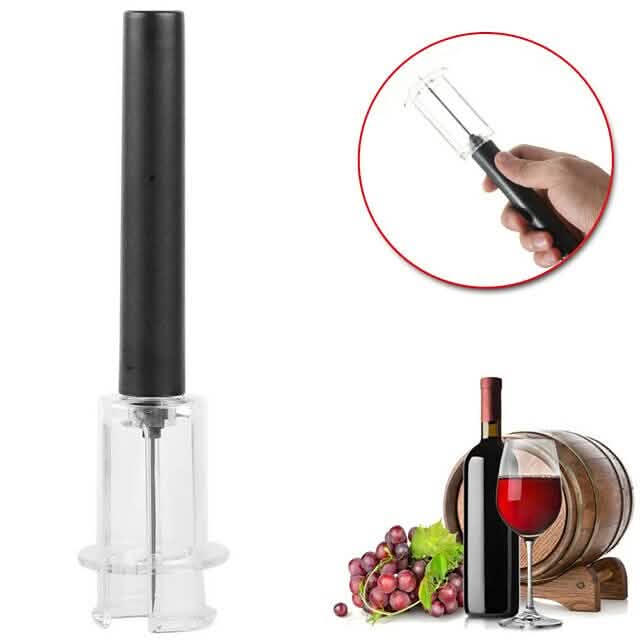 Ensemble de 4 pièces : Tire-bouchon à pompe à air pour bouteille de vin