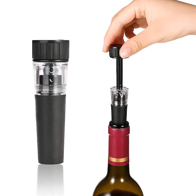 Ensemble de 4 pièces : Tire-bouchon à pompe à air pour bouteille de vin