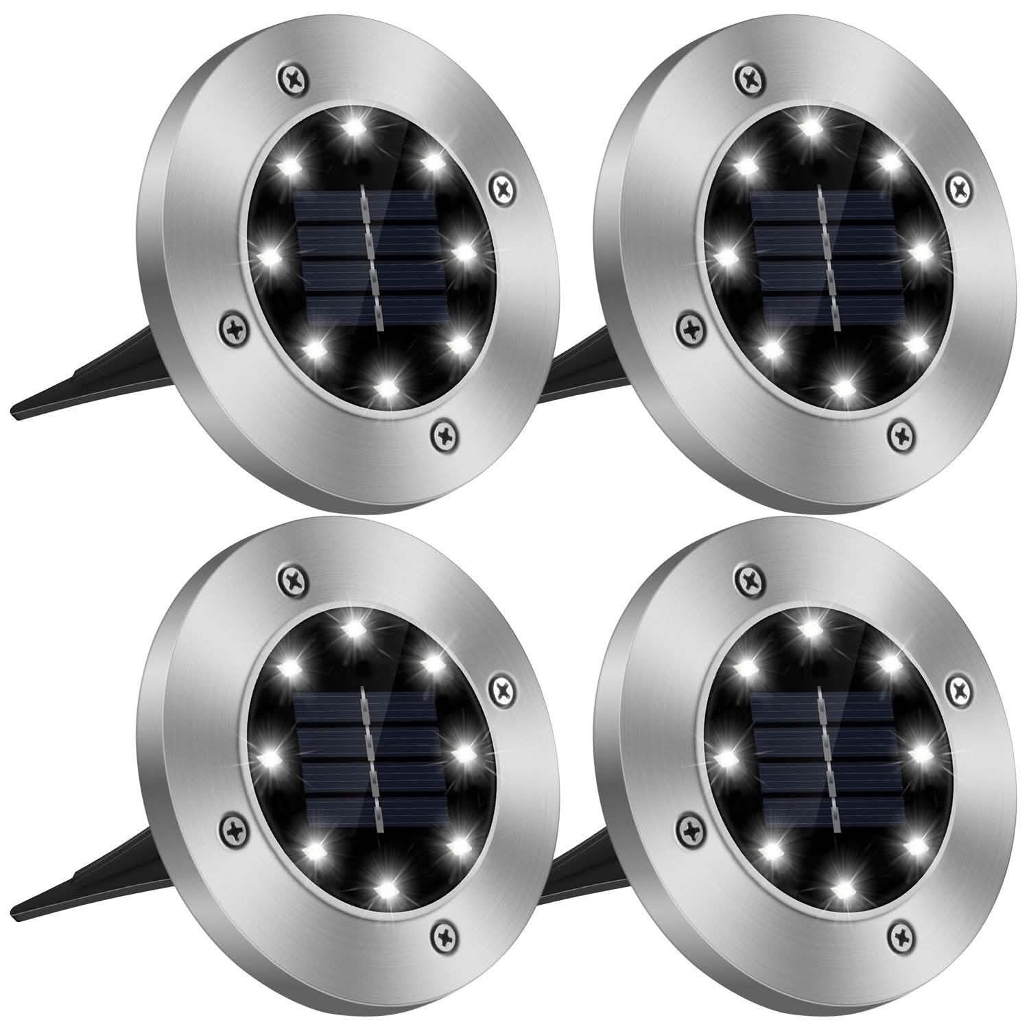 4-Pieces: Solar Powered Ground Light