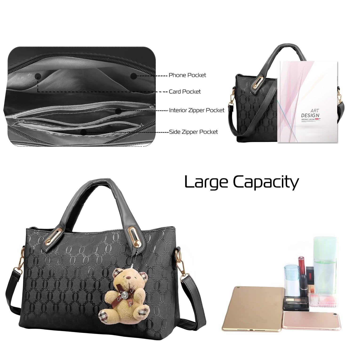 Lot de 4: Sac à main en cuir pour femme