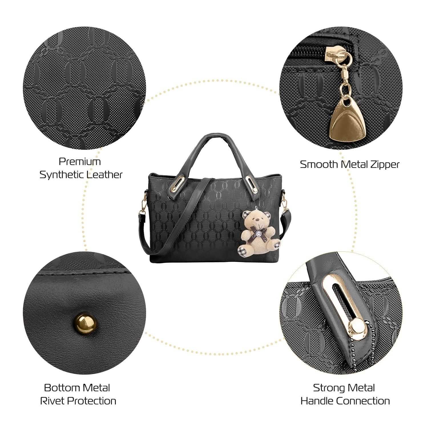 Lot de 4: Sac à main en cuir pour femme