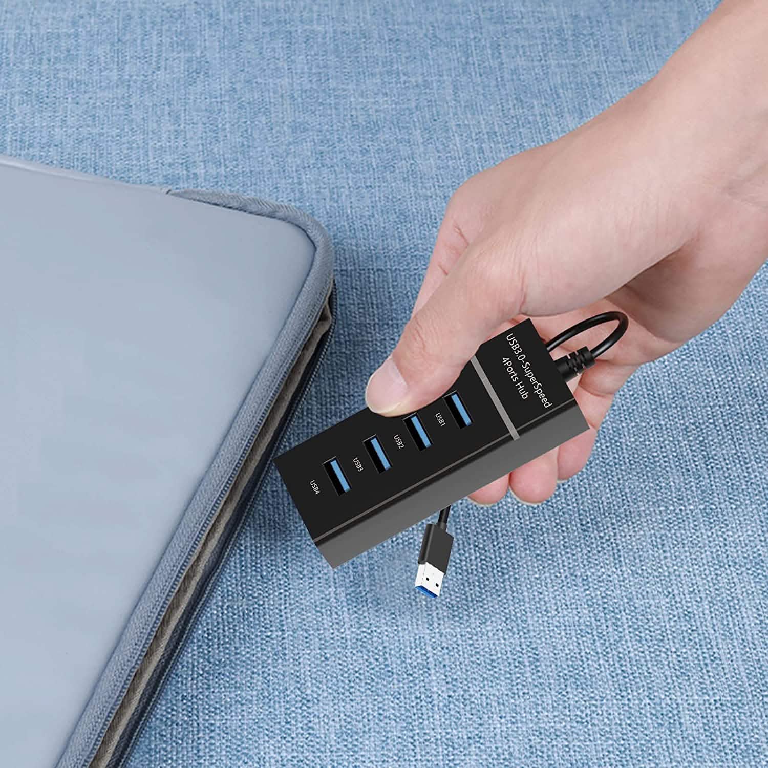 4ポート USB 3.0 スプリッター 3フィート延長ケーブル付き