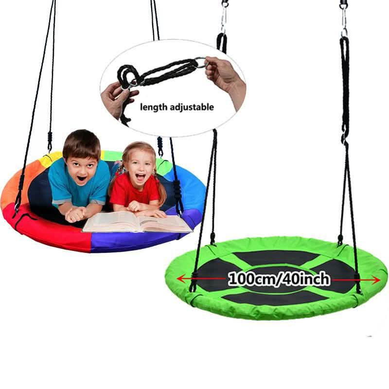 40" Flying Saucer Tree Swing Chair Kids Round Hanging Rope Seat