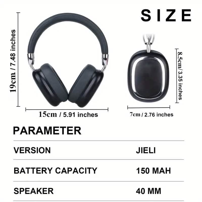 40-Hour Long-Lasting Wireless Noise-Cancelling Headphones