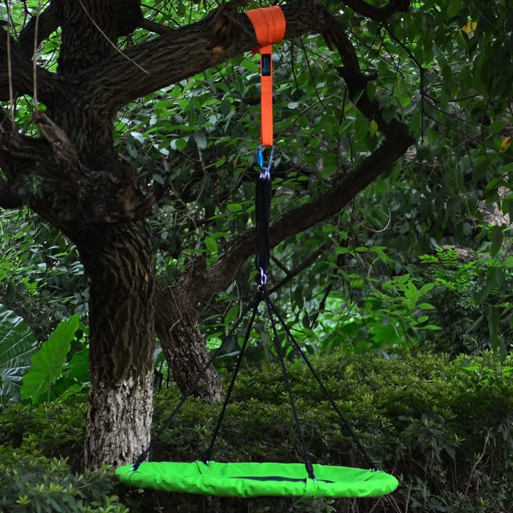 40 in Outdoor Tree Swing Hanging Rope Tire Saucer Seat Yard Mat