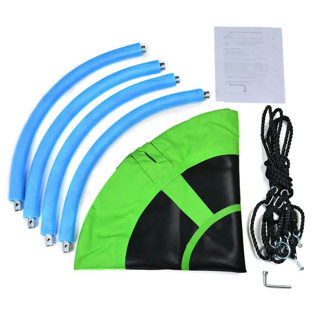 40 in Outdoor Tree Swing Hanging Rope Tire Saucer Seat Yard Mat