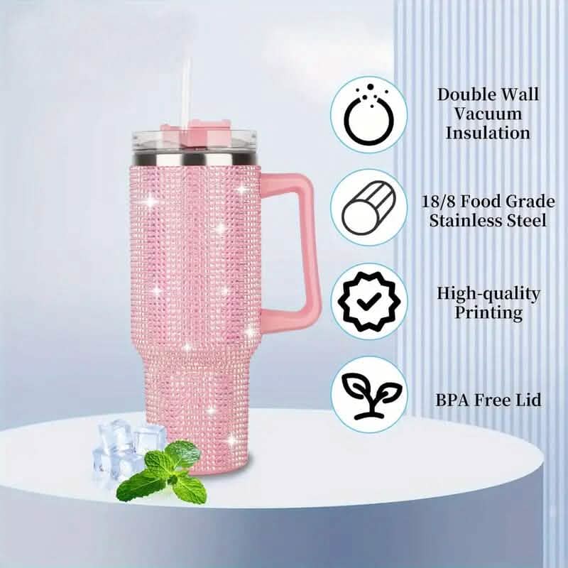 Gobelet Bling Strass Super Scintillant de 40 Oz