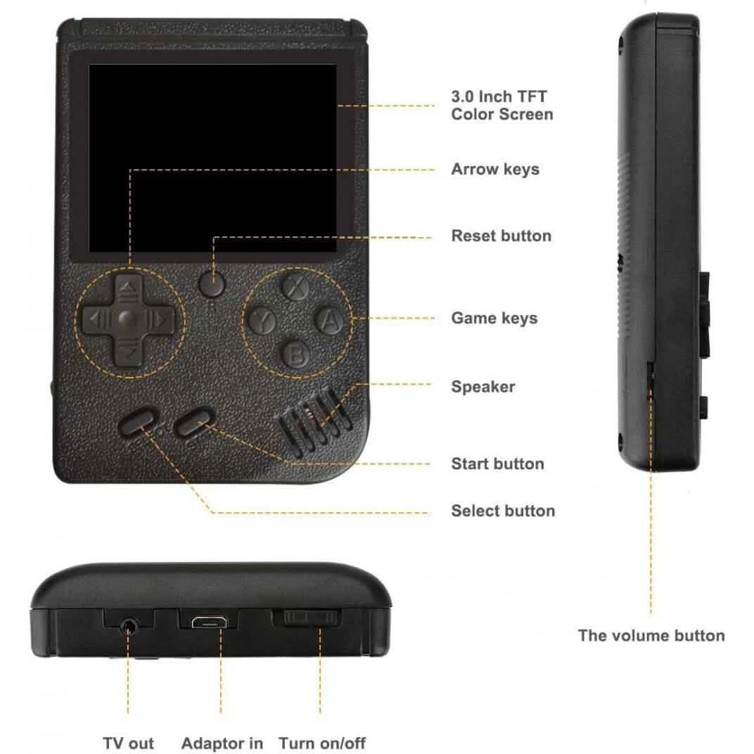 400-In-1 Handheld Portable Video Game Console