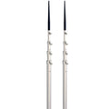Bâtons télescopiques Lee's 16.5' Bright Silver Black Spike pour Sidewinder [TX3916SL/SL]
