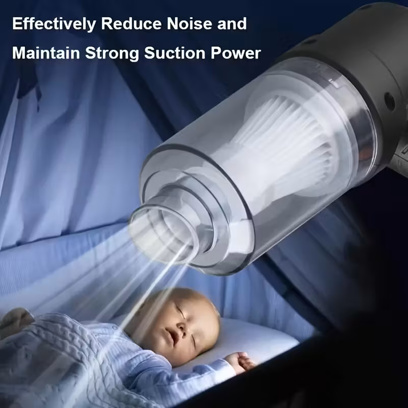 3-in-1携帯用ハンドヘルド掃除機 – 充電式、吸引＆ブロワー、車＆家庭用ミニ