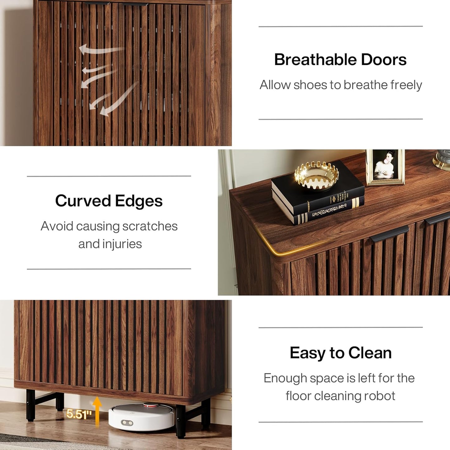 33.46" Modern Shoe Cabinet