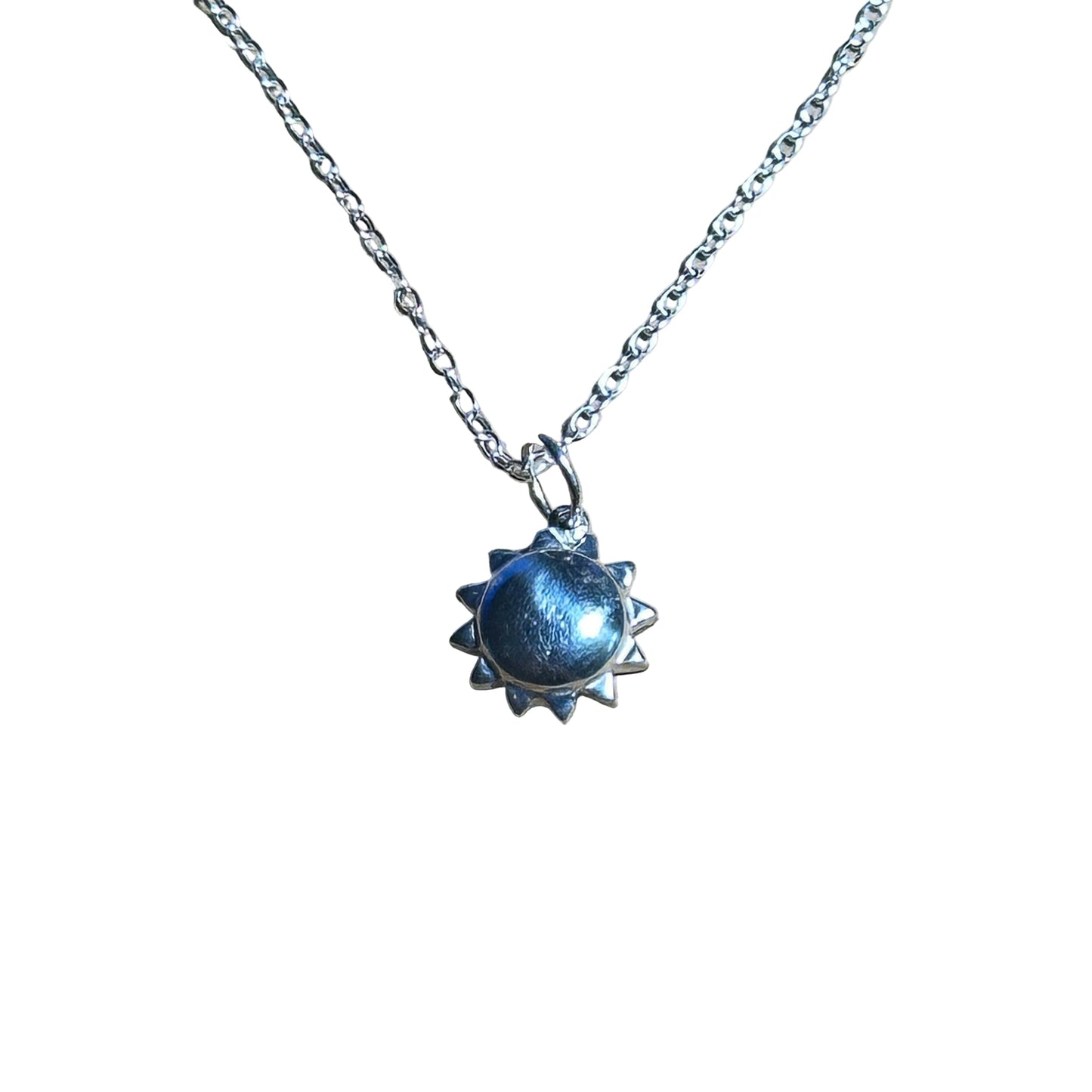 Bertoni Sterling Silver Sun Pendant Necklace – Transformation & Higher Consciousness Jewelry