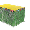 Oasis Supply Hibiscus Hawaiian Luau Table Skirt 9 Ft Green