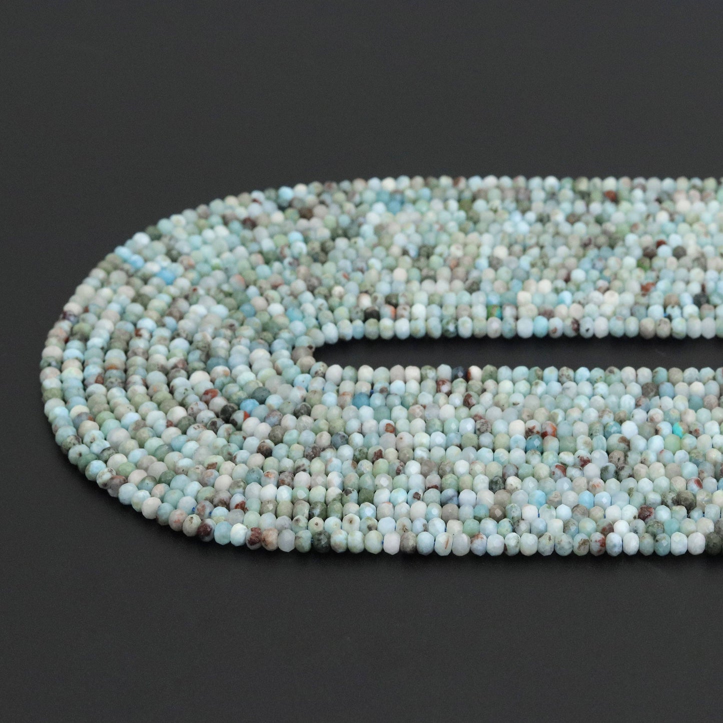 3x4mm Genuine Larmar Rondelle Faceted Beads, Sku#U1935