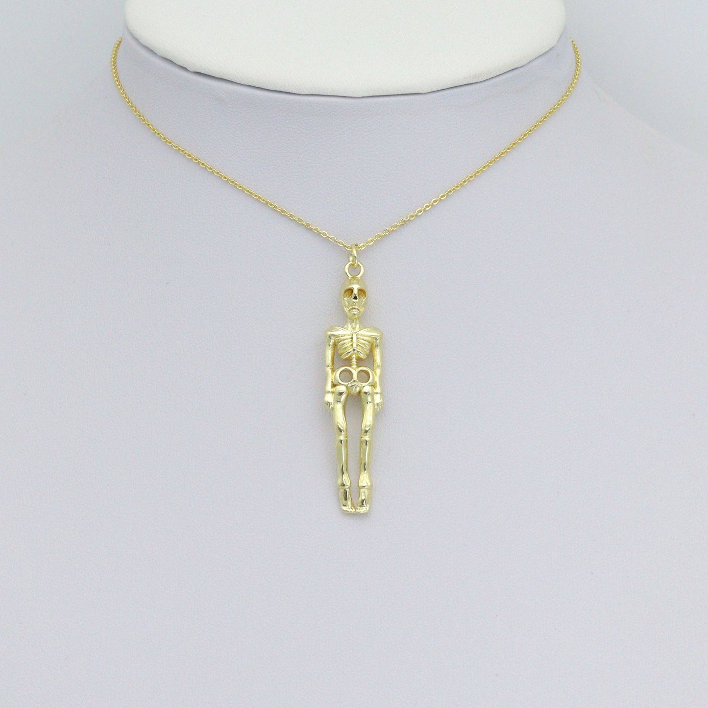 Gold Skeleton Shape Charm Pendant, Sku#LK1101