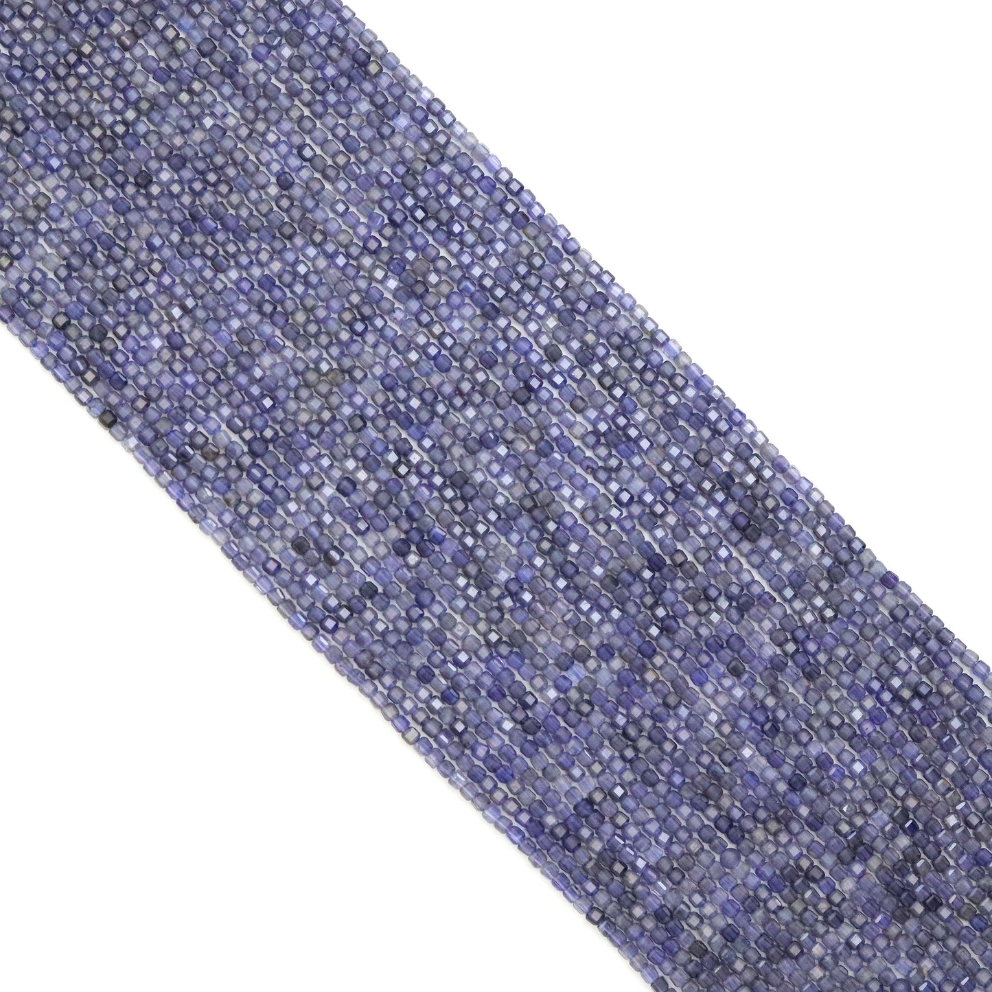 2.5mm Faceted Cube Genuine Iolite Beads, Sku#U1929