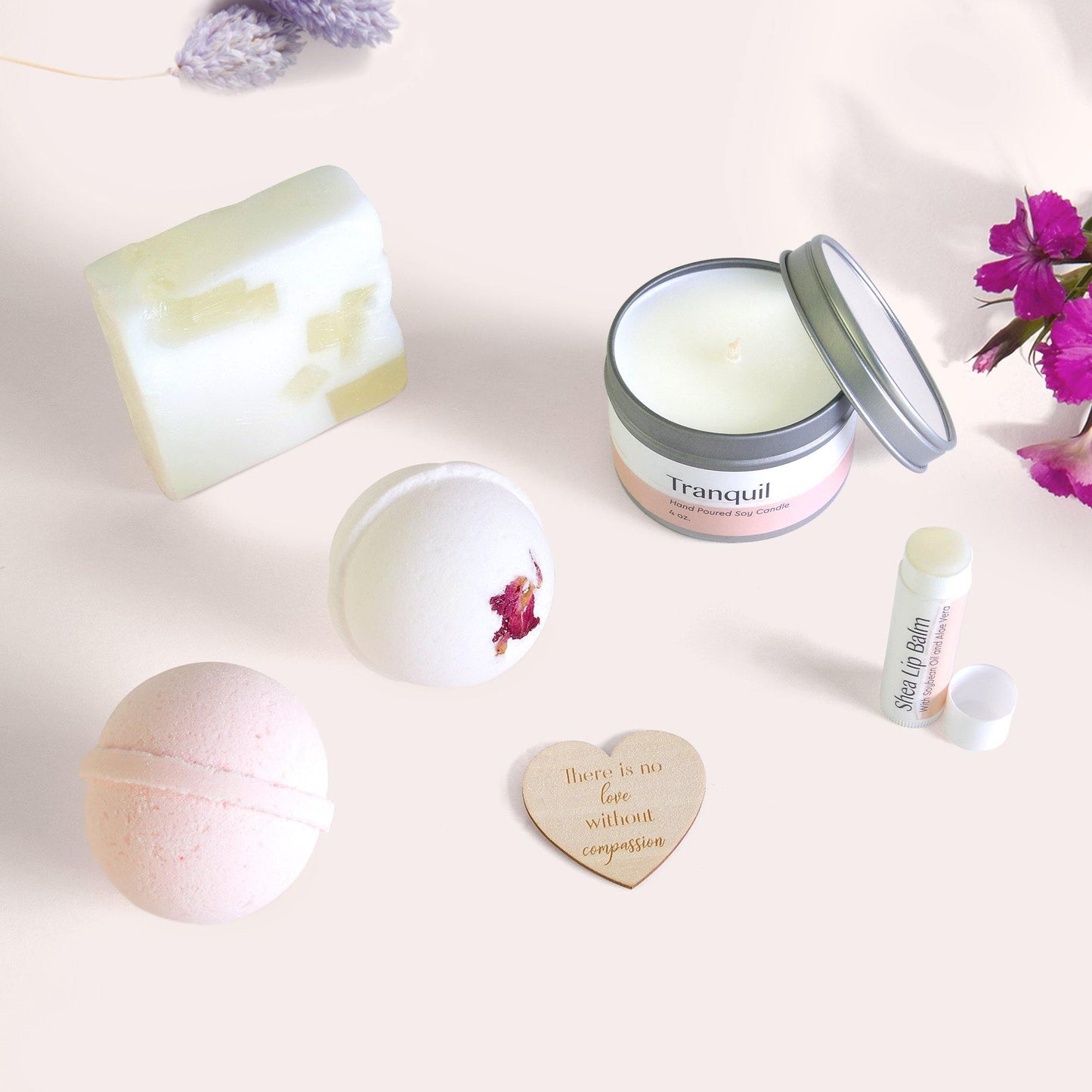 40th Birthday Compass Necklace Spa Gift Box Set