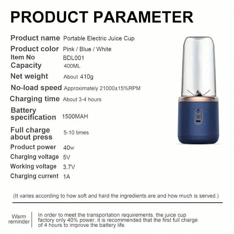 Gobelet presse-agrumes portable 40 W