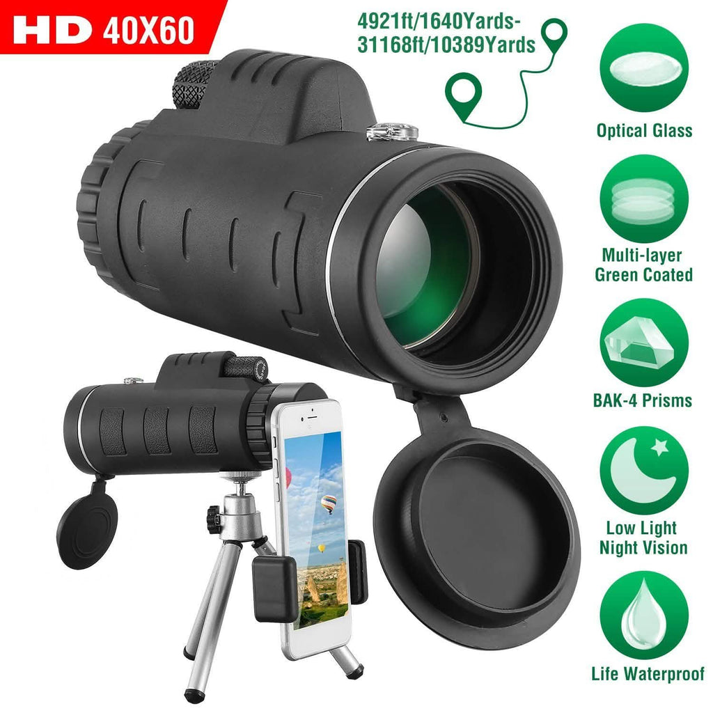 Télescope monoculaire optique HD 40x60 avec lentille FMC