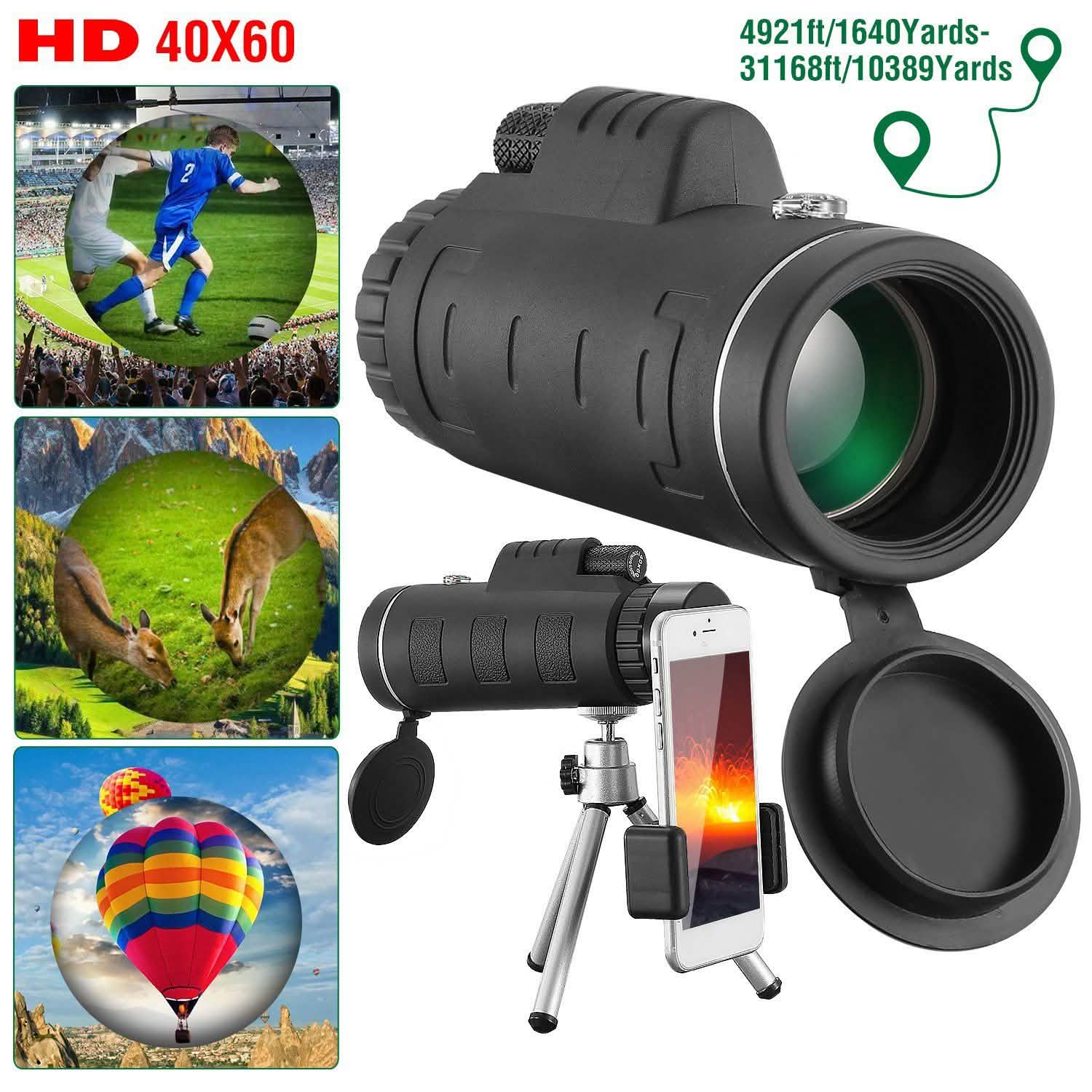 Télescope monoculaire optique HD 40x60 avec lentille FMC