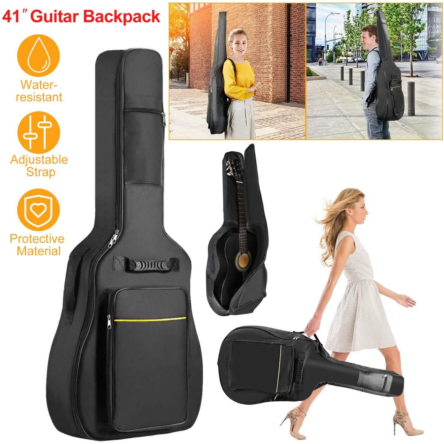 Housse de transport rembourrée de 5 mm d'épaisseur pour guitare acoustique 41"
