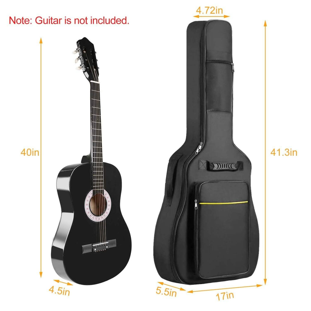 Housse de transport rembourrée de 5 mm d'épaisseur pour guitare acoustique 41"