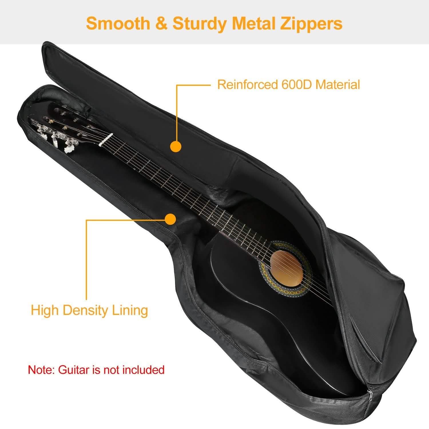 Housse de transport rembourrée de 5 mm d'épaisseur pour guitare acoustique 41"